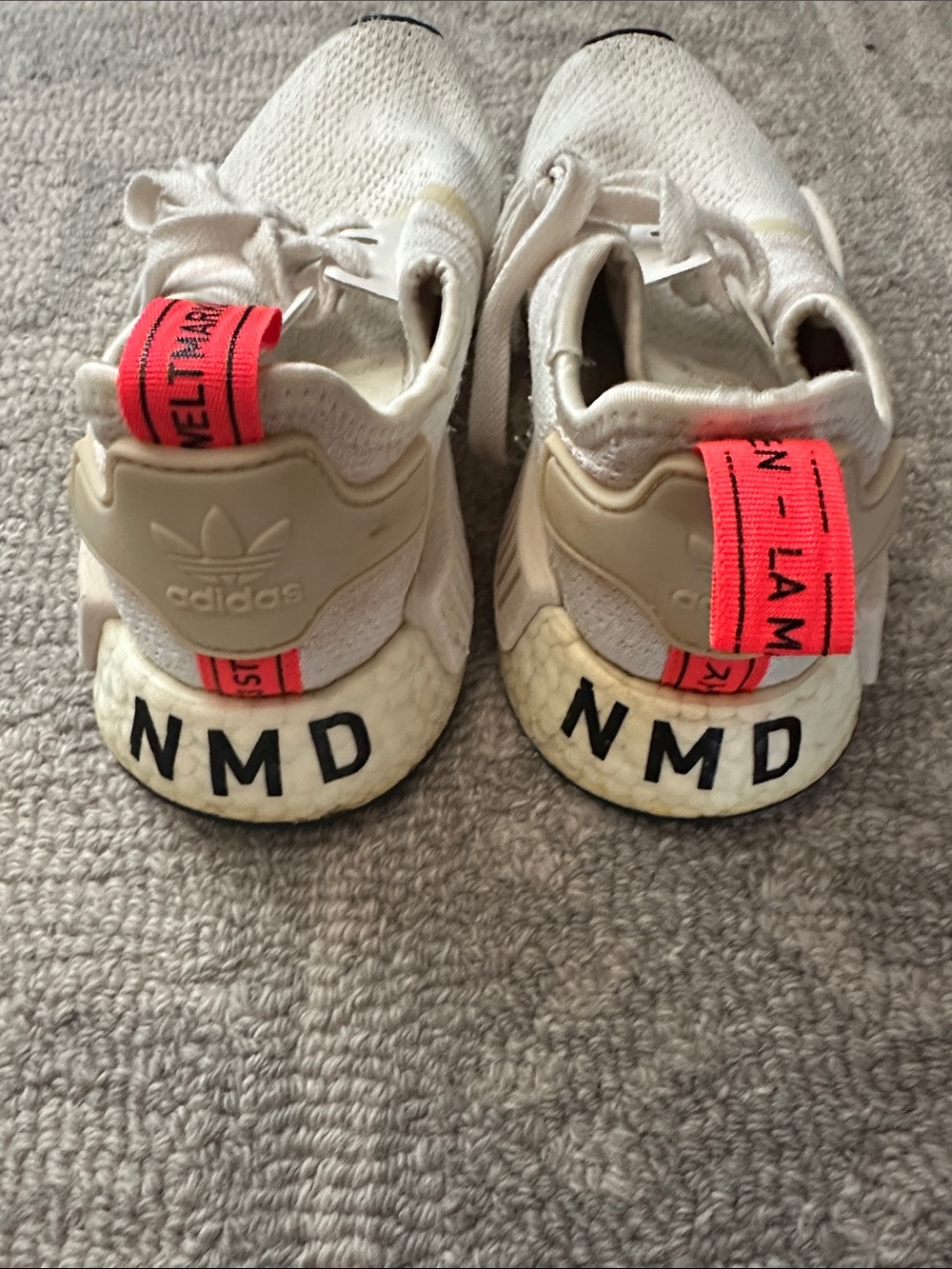 Adidas NMD R1 Cream & Orange Sneakers | 6 - Picture 3 of 9